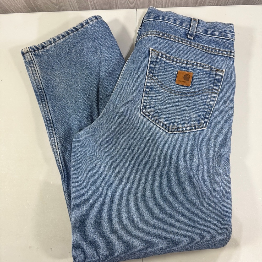 Carhartt Insulated Fleece Lined Denim Jean Pant‎ Men’s 34x30 Outdoor Workwear
